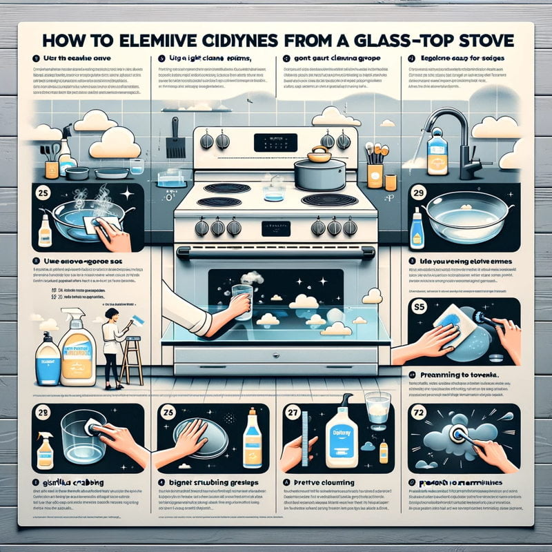 how to quickly and easily remove cloudiness from a glass-top stove quickly