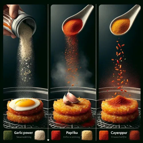 seasoning options for hash brown patties in an air fryer