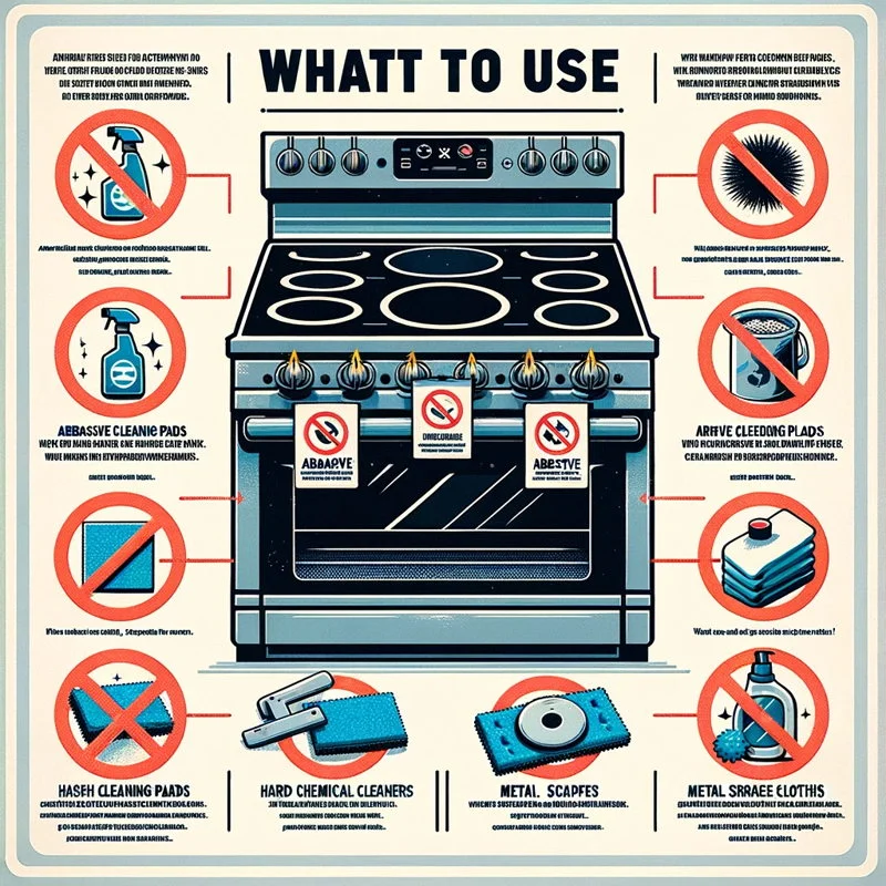 what NOT to use when remove cloudiness from a glass-top stove quickly