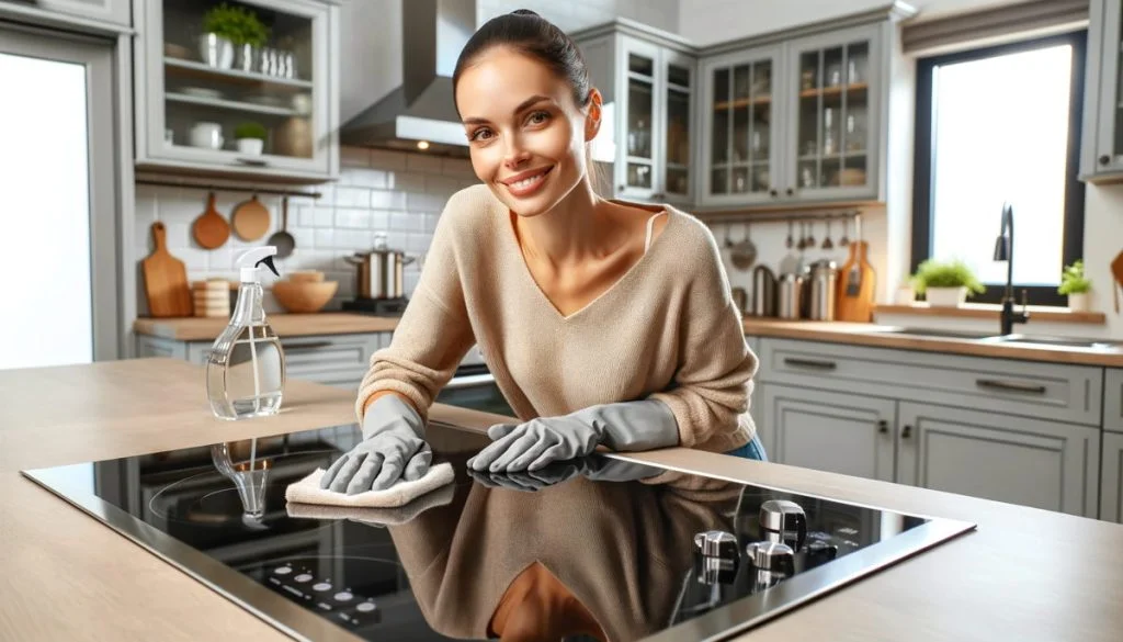remove cloudiness from a glass-top stove quickly