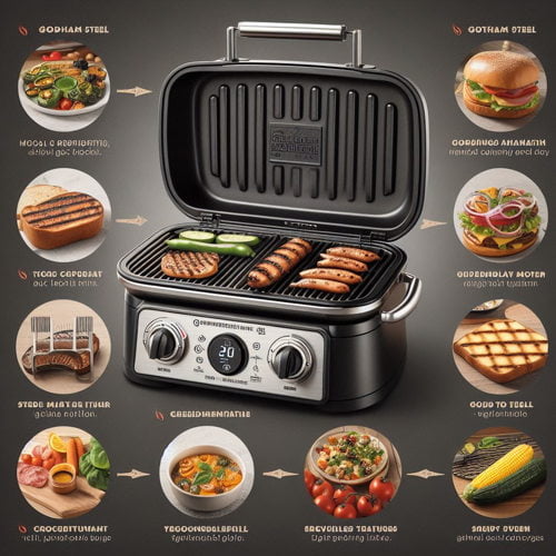 Gotham Steel Smokeless Electric Grill Features