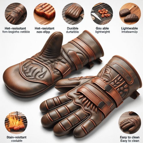 Leather Oven Mitts 1