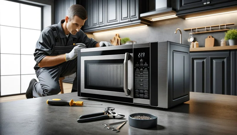 regular cleaning of a microwave