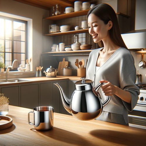 women with teapot