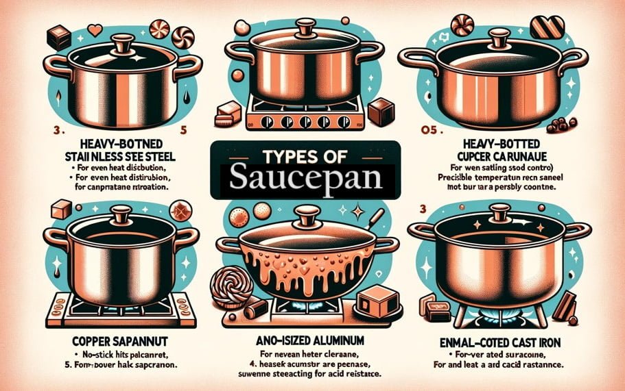 types of saucepan