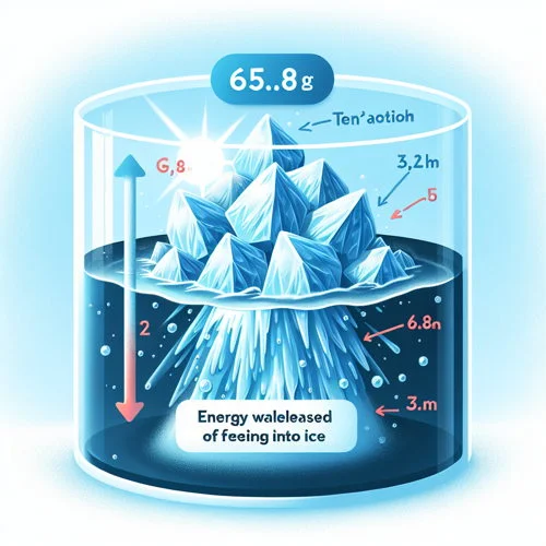 when 65.8 grams of water freezes 2