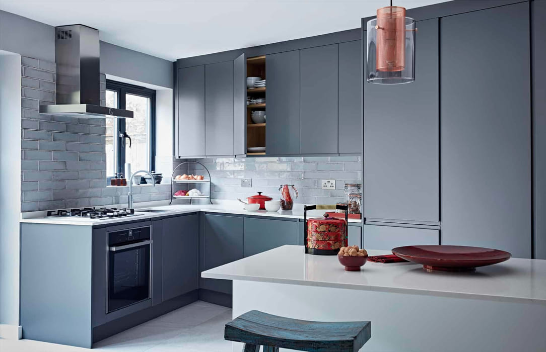 Grey kitchen units